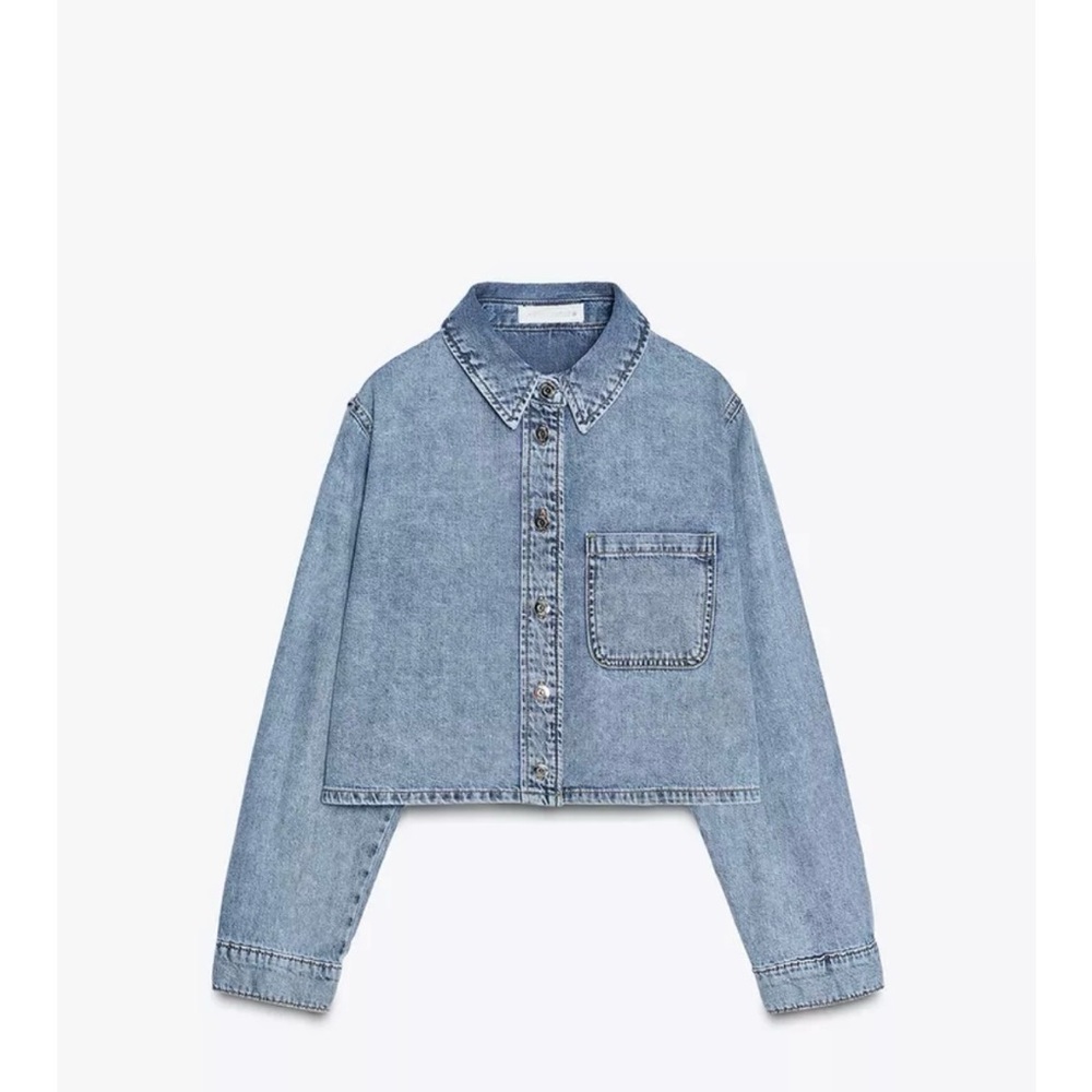 Zara Z1975 Short Denim Shirt NWOT
